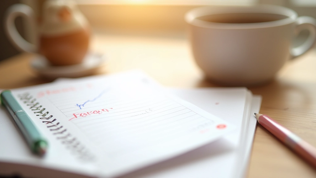 Beispiel einer ausgefüllten 30-Tage-Tracking-Vorlage mit Markierungen und Notizen